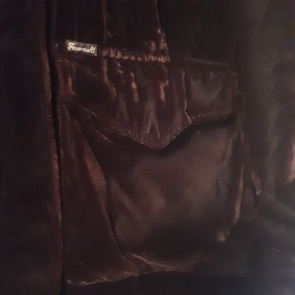 Faconnable Full Zip Velour Rayon Jacket Mens L Purple Almost Black Field Coat - Picture 2 of 8